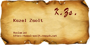 Kszel Zsolt névjegykártya